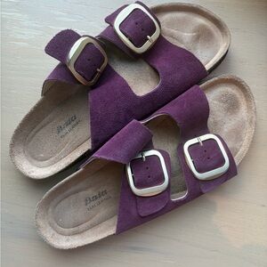 Bata Purple Suede Women's Sandals